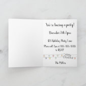 Penguin Christmas Tree Fun Holiday Cartoon Einladung (Innenseite)