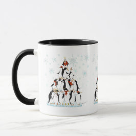 Penguin Christmas Tree Fun Holiday Cartoon Tasse