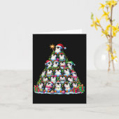 Penguin Christmas Tree Funny Pinguin Xmas Karte (Gelbe Blume)