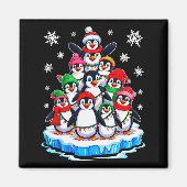 Penguin Christmas Tree Penguin Lover Xmas For Men Magnet (Vorne)