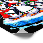 Penguin Christmas Tree Penguin Lover Xmas For Men Poster (Ecke)