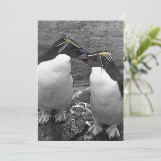 Penguin Colour Splash Einladung (Stehend Vorderseite)