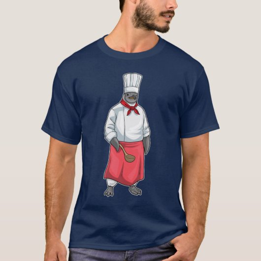 Penguin Cook Chef hat Cooking T-Shirt (Vorderseite)