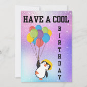PENGUIN COOL HAPPY BIRTHDAY CARD EINLADUNG (Vorderseite)