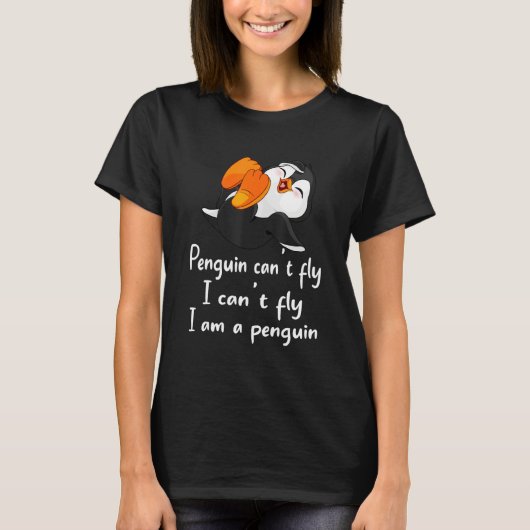 Penguin Cool I can t fly animal love tee (Vorderseite)