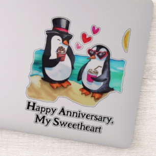 Penguin Couple Aufkleber
