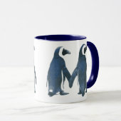 PENGUIN COUPLE HOLDING HÄNDS TASSE (VorderseiteRechts)