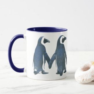 PENGUIN COUPLE HOLDING HÄNDS TASSE