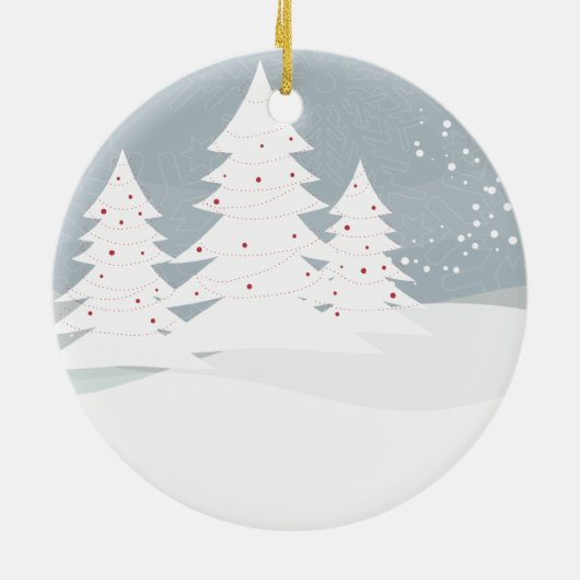 Penguin Couple Liebe Niedliche Weihnachtsfeier Keramikornament (Hinten)