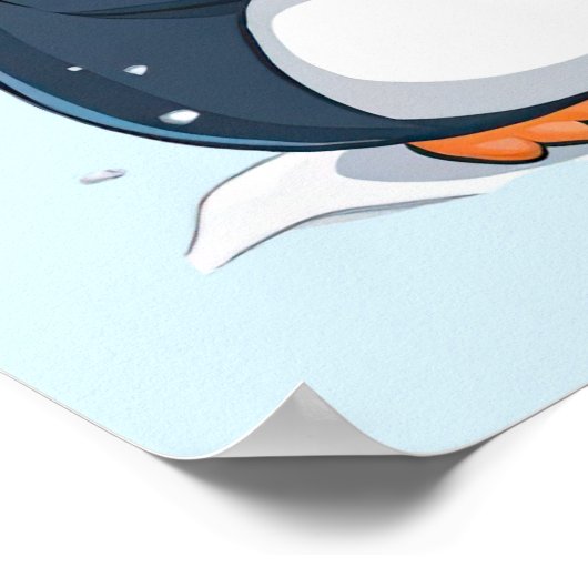 Penguin Couple Poster (Ecke)