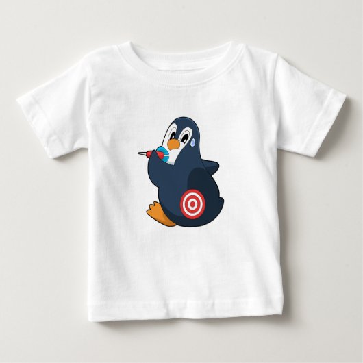 Penguin Darts Dart Dartboard Baby T-shirt (Vorderseite)
