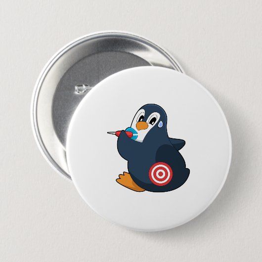 Penguin Darts Dart Dartboard Button (Vorne & Hinten)