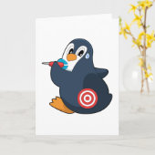 Penguin Darts Dart Dartboard Karte (Gelbe Blume)