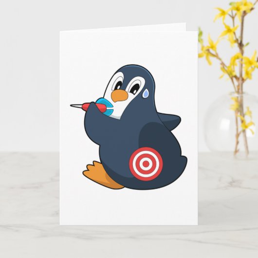Penguin Darts Dart Dartboard Karte (Gelbe Blume)