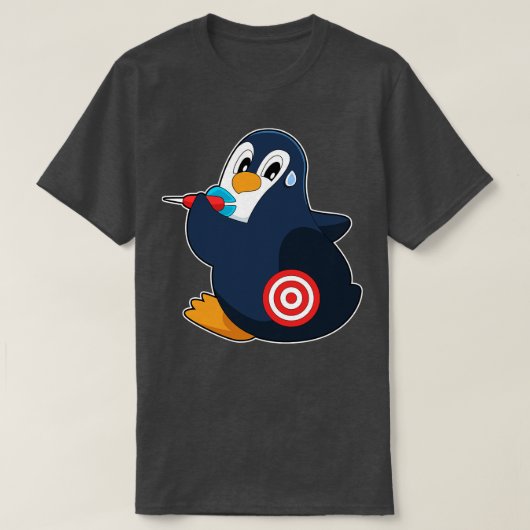 Penguin Darts Dart Dartboard T-Shirt (Design vorne)
