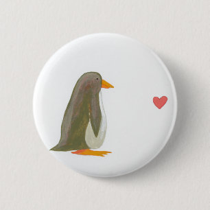 Penguin, der Liebespaß wenig Malereikunst erwägt Button