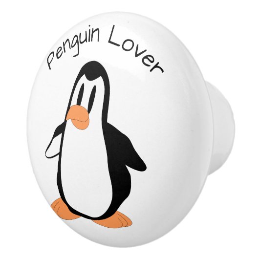 Penguin Design Personalised Keramikknauf (Rechts)