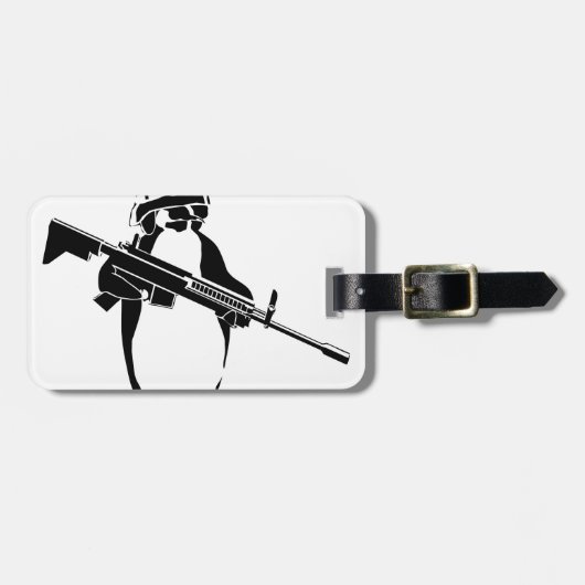 Penguin_DONE_For_Zazzle.png Gepäckanhänger (Vorderseite horizontal)