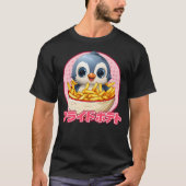 Penguin Eating French Fries Kawaii Penguin Anime T T-Shirt (Vorderseite)