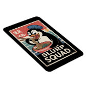 Penguin Eating Ramen Funny Slurp Squad Magnet (Rechte Seite)