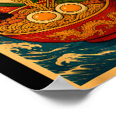 Penguin Eating Ramen Japanese Noodles Funny  Poster (Ecke)