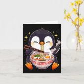 Penguin Eating Ramen  Karte (Gelbe Blume)