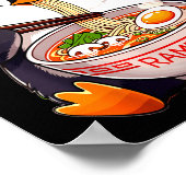 Penguin Eating Ramen Poster (Ecke)