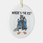 Penguin-Eis-Skaten-T-Shirts und Geschenke Keramik Ornament (Rechts)