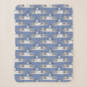 Penguin Eisberg Party Sherpa Decke (Blau) Sherpadecke