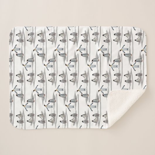 Penguin-Eisberg-Party Sherpa Decke Sherpadecke (Vorderseite (Horizontal))