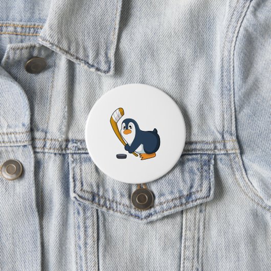 Penguin Eishockey Eishockeystick Button (Beispiel)