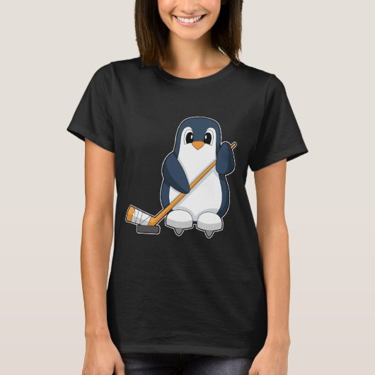 Penguin Eishockey Eishockeystick T-Shirt (Vorderseite)