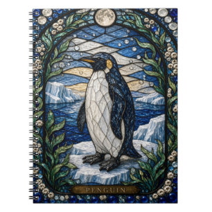 Penguin-Eisschelf-Illumina-Buntglas Notizblock