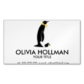 Penguin Eltern mit seinem Baby Magnetische Visitenkarte (Vorderseite)