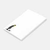 Penguin Eltern mit seinem Baby Post-it Klebezettel (angewinkelt)