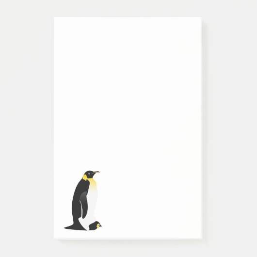 Penguin Eltern mit seinem Baby Post-it Klebezettel (Vorderseite)