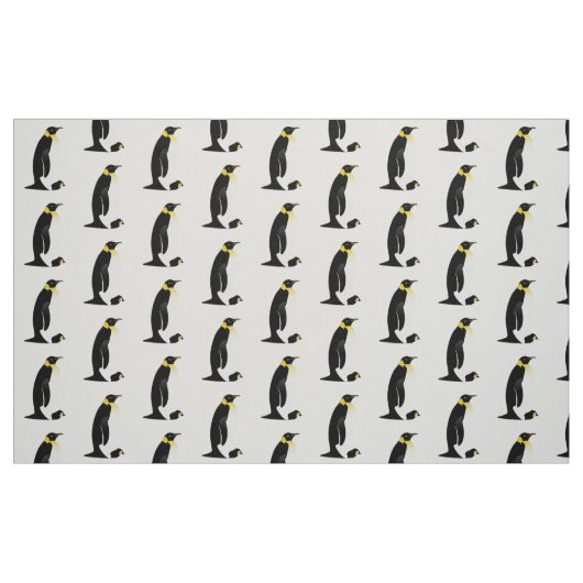 Penguin Eltern mit seinem Baby Stoff (Fat Quarter (45,7 x 55,9 cm))