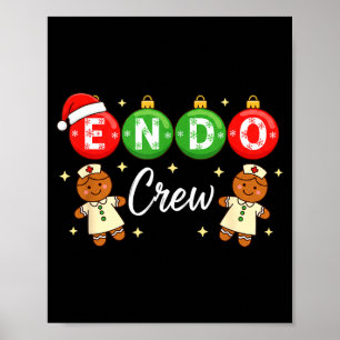 Penguin Endo Crew Weihnachten Endoskopie Krankensc Poster