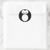 Penguin Eyes Runder Aufkleber (Tasche)