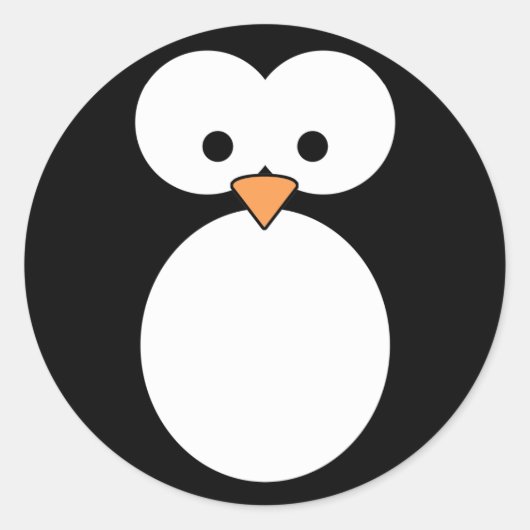 Penguin Eyes Runder Aufkleber (Vorderseite)