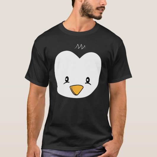Penguin Face Halloween Costume Cute Penguin T-Shirt (Vorderseite)