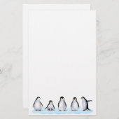 Penguin-Familie Briefpapier (Vorne/Hinten)
