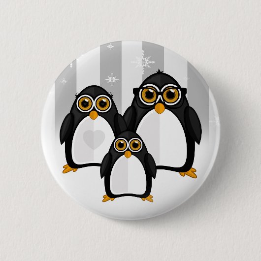 Penguin-Familie Button (Vorderseite)