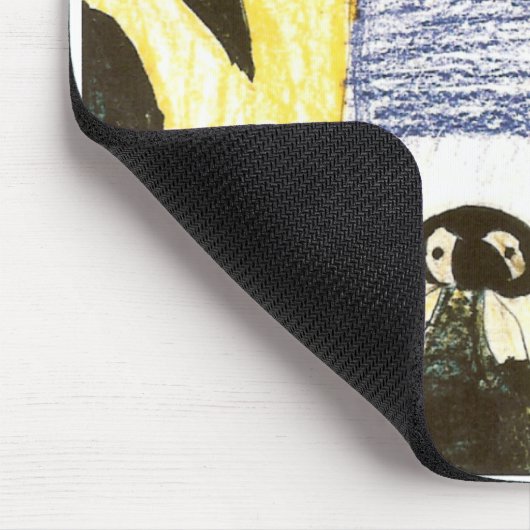Penguin-Familie, die Mousepad zeichnet (Ecke)