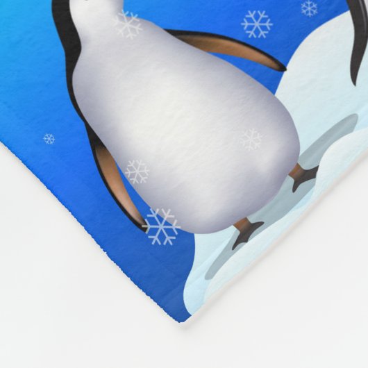 Penguin-Familie Fleecedecke (Ecke)