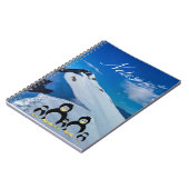 Penguin-Familie im Schnee-Notebook Notizblock (Linke Seite)
