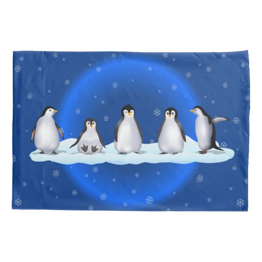 Penguin-Familie Kissenbezug (Rückseite)