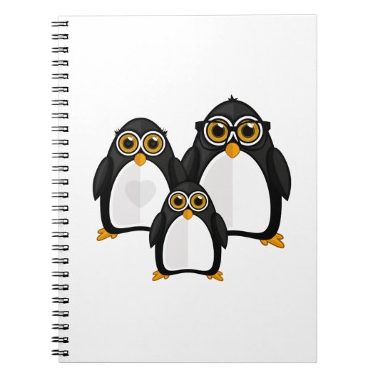 Penguin-Familie Notizblock (Vorderseite)