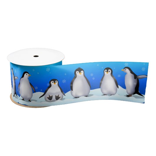 Penguin-Familie Satinband (Spule)