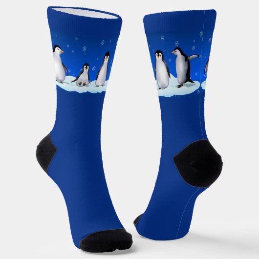 Penguin-Familie Socken (Gewinkelt)